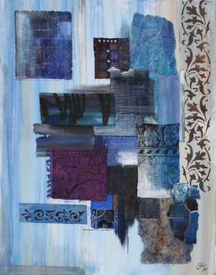 Petrol Carped  ·  70 x 90 cm  · Mixed Medai auf Leinwand  · 2011  ·  verkauft