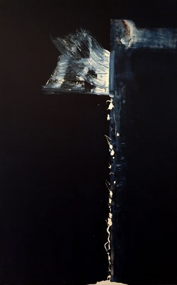 Empfindung von Zuneigung knapp entkommen, 160 x 100 cm, Acryl auf Leinwand, 1996