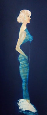 Marilyn goes to heaven, Acryl auf Leinwand, 80 cm x 180 cm, 2010