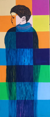 Little boy blue, Acryl auf Leinwand, 30cm x70cm, 2026
