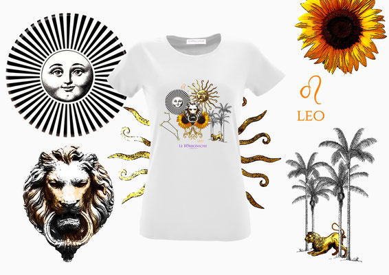 T-shirt Leo bianco