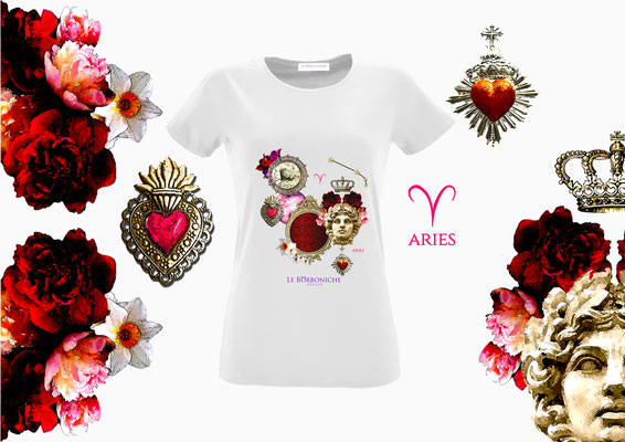 T-shirt Aries bianco