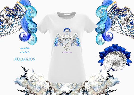 T-shirt Aquarius bianco