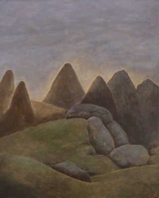 "L'Aube", ou "Sans Elda", huile sur bois, 40x50 cm, 2021, SOLD