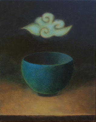 Peinture à l'huile sur bois de Nathalie Tousnakhoff