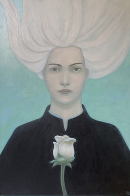 Peinture à l'huile sur bois de Nathalie Tousnakhoff