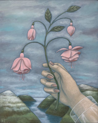 Peinture à l'huile sur bois de Nathalie Tousnakhoff