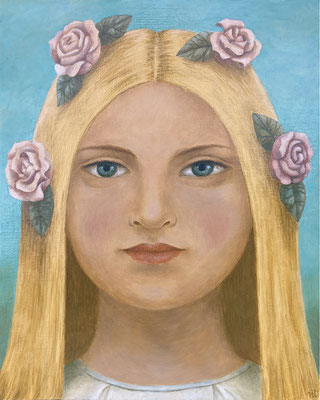 "Porcelaine", huile sur bois, 20x25 cm, 2022, disponible.
