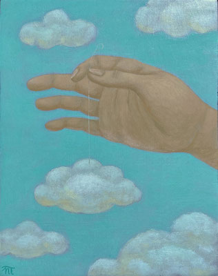 "Légèreté chérie", huile sur bois, 15x19 cm, 2023, SOLD