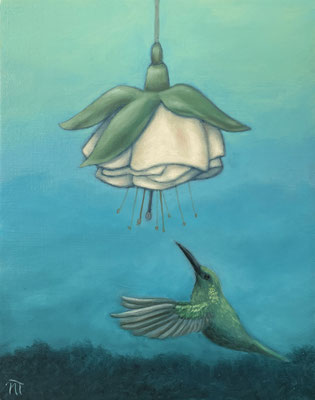 Peinture à l'huile sur bois de Nathalie Tousnakhoff