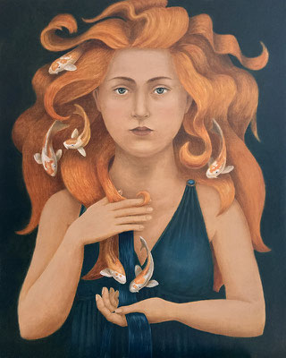 "La Rivière", huile sur bois, 40x50 cm, 2021, SOLD