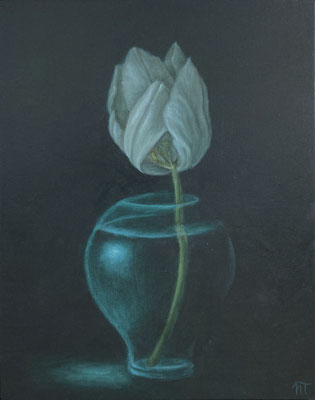Peinture à l'huile sur bois de Nathalie Tousnakhoff