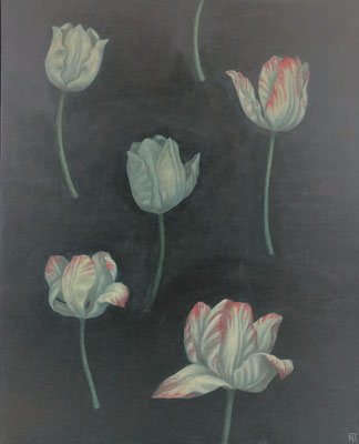 Peinture à l'huile sur bois de Nathalie Tousnakhoff