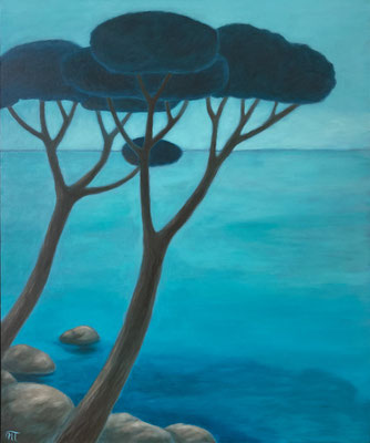 "Bord de mer #3", huile sur bois, 40x50 cm, 2025 - Vendu