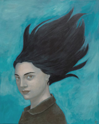 Peinture à l'huile sur bois de Nathalie Tousnakhoff