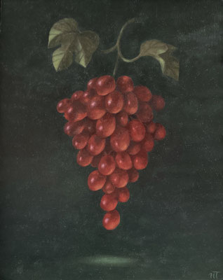 Peinture à l'huile sur bois de Nathalie Tousnakhoff
