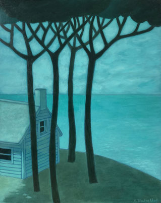 "Bord de mer #2", huile sur bois, 28x35 cm, 2025, SOLD