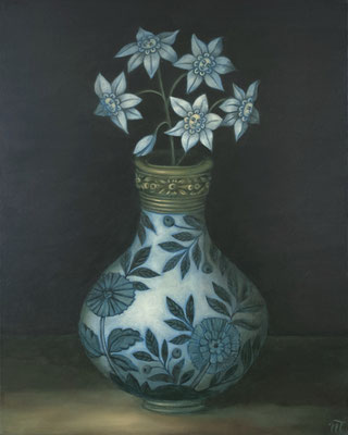 Peinture à l'huile sur bois de Nathalie Tousnakhoff