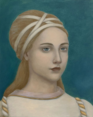"Lavinia", peinture à l'huile sur bois de Nathalie Tousnakhoff