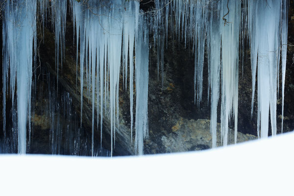 ⑥木賊温泉・だらめきの滝の氷柱