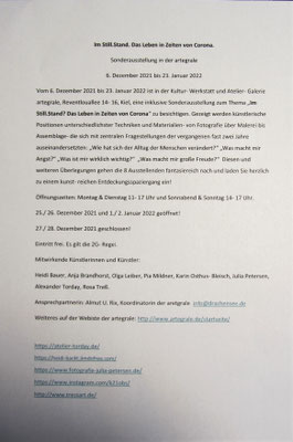 Im Still.Stand. Das Leben in Zeiten von Corona!
