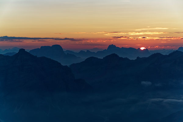 Sonnenaufgang am Piz Boe