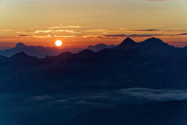 Sonnenaufgang am Piz Boe