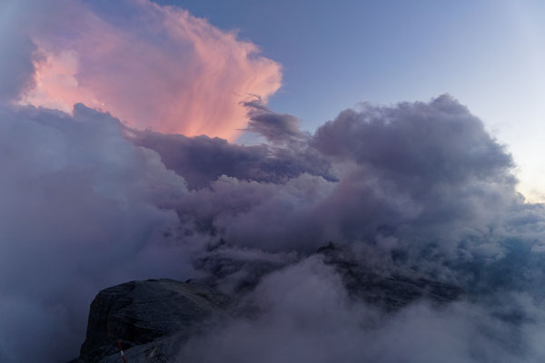 Wolkenstimmung am Piz Boe