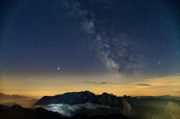 Sternenhimmel über dem Piz Boè