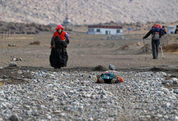 Pilger auf der Kailash Kora