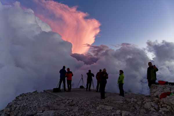 Wolkenstimmung am Piz Boe