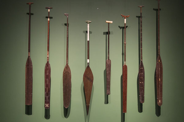 Borneo cultures museum - verschillende soorten peddels