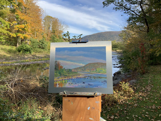 Autumnal Oil on Aluminum  16 x 20" 2020