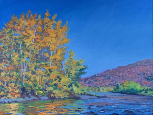 Near the Peak  oil on Linen 18 x 24" 2022