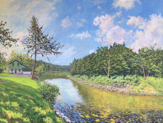 Summer Moves On 58 x 78" oil/linen 2023