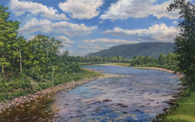July Opens Out  oil on canvas 36 x 48" 2018