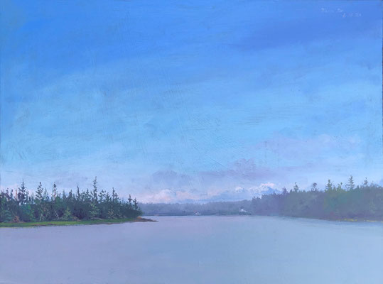 Inner Harbor Deer Isle   Acrylic canvas  18 x 24" 2020