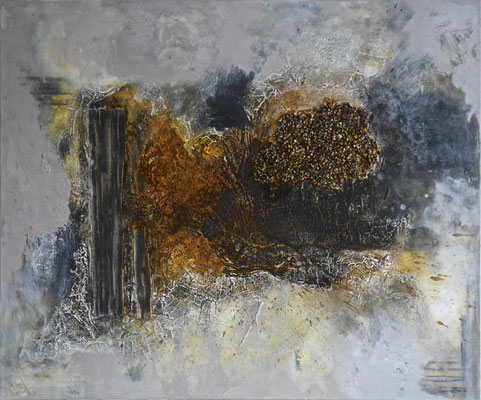 Acryl-Mix mit Collage 120x100 cm  nicht mehr verfügbar