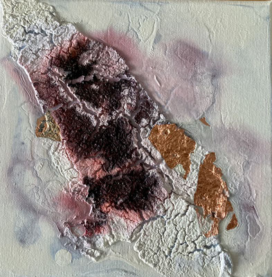 Acryl/Beize mit Marmormehl   20x20 cm