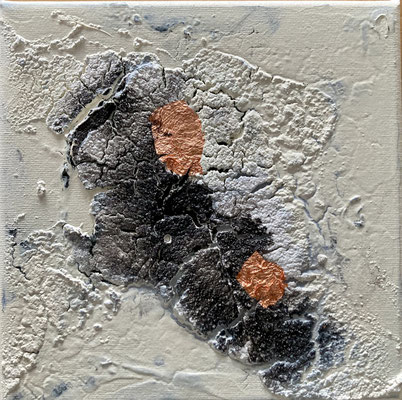 Acryl/Beize mit Marmormehl    20x20 cm