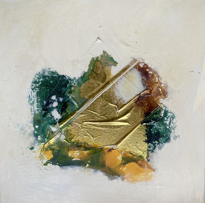 Acryl mit Goldfolie    30x30 cm