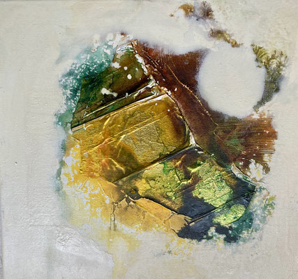 Acryl mit Goldfolie    30x30 cm  nicht mehr verfügbar