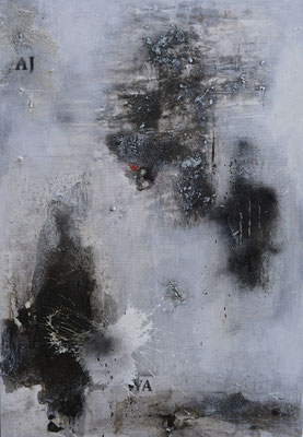 100x70cm Acryl mit Asche