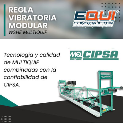 Regla Vibratoria Modular para Concreto WSHE MULTIQUIP Marca CIPSA
