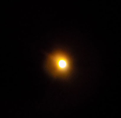 Der Mars am 11. August 2018 ein Teleskop mit 200facher Vergrößerung.