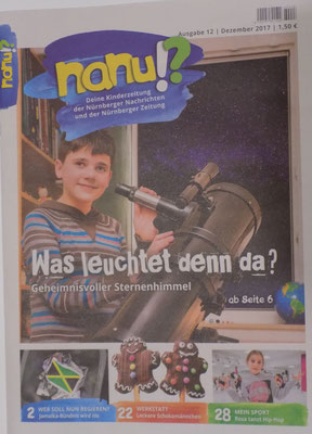 Ich mit meinem Teleskop auf der Titelseite. Quelle: nanu!?/Matthias Frank, Foto: Ralf Rödel