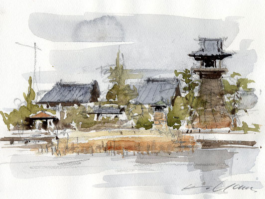 水彩画「太公望」 映画「名も無い日」いよいよ公開..七里の渡し - 山田久仁夫の