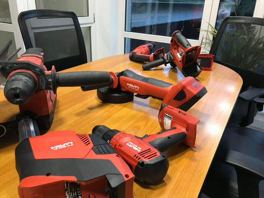 Auswahl an Hilti-Maschinen