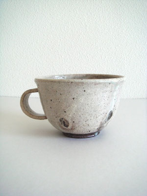 粉引　スープカップ（11（持ち手含まず）×7cm）