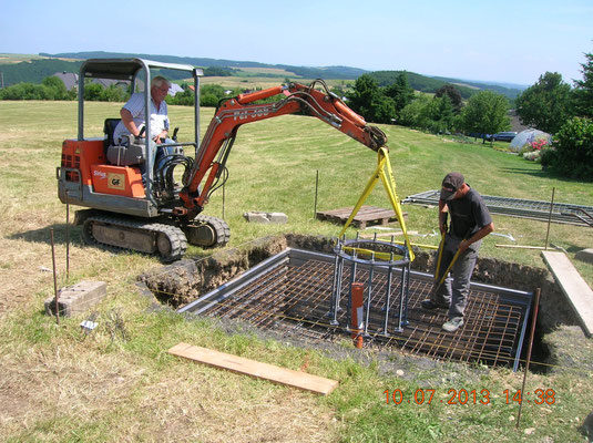 Freimast Betonfundament